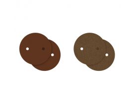 Cuirs boucles d'oreilles 25 mm Les Georgettes - Terre cuite/Bronze