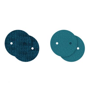 Cuirs boucles d'oreilles 25 mm Les Georgettes - EcaillesBleutées/Bleu Georgettes