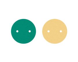 Cuir collier Les Georgettes - Jade/Doré rond 25 mm