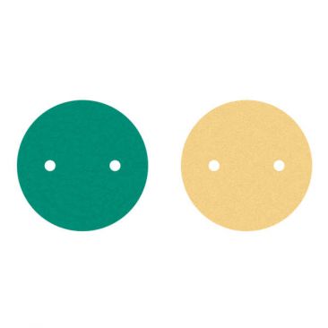 Cuir collier Les Georgettes - Jade/Doré rond 25 mm