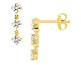 Boucles d'oreilles pendants plaqué or - 135038.1
