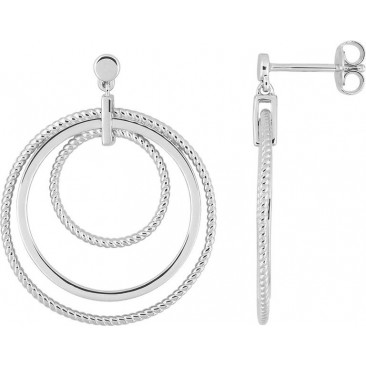Boucles d'oreilles argent pendantes Stepec - 335215
