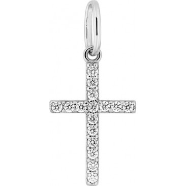 Pendentif argent oxydes croix Stepec - 336408.1