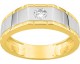 Bague chevalière or & diamant synthétique Stepec - 9KLGD017X