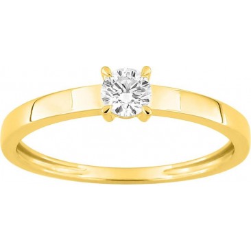 Bague solitaire or & diamant synthétique Stepec - 9KLGD028Y
