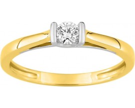 Bague solitaire or & diamant synthétique Stepec - 9KLGD037X