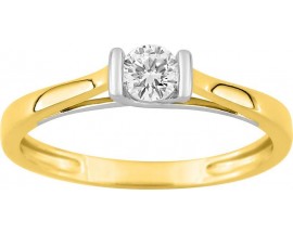 Bague solitaire or & diamant synthétique Stepec - 9KLGD038X