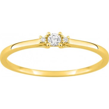 Bague solitaire or & diamants synthétiques Stepec - 9KLGD040Y