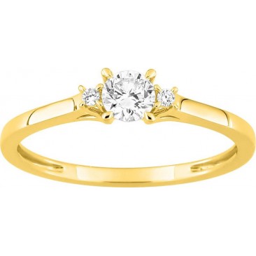 Bague solitaire or & diamants synthétiques Stepec - 9KLGD044Y