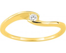 Bague solitaire or & diamant synthétique Stepec - 9KLGD066Y