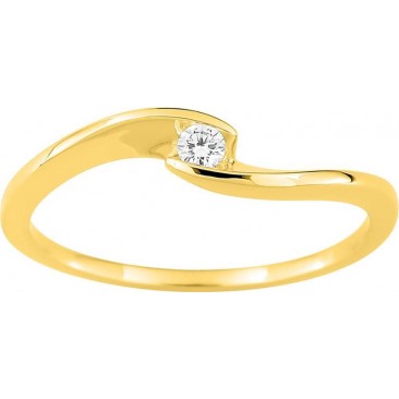 Bague solitaire or & diamant synthétique Stepec - 9KLGD066Y