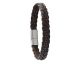 Bracelet acier & cuir Jourdan - JH300051B