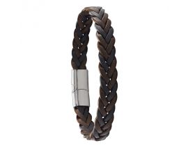Bracelet acier & cuir Jourdan - JH300051B