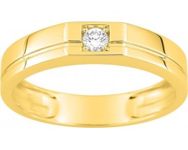 Bague chevalière or & diamant synthétique Diamanti - 9KLGD064Y
