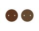 Cuir collier Les Georgettes - Terre cuite/Bronze rond 25 mm
