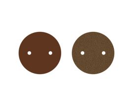 Cuir collier Les Georgettes - Terre cuite/Bronze rond 25 mm