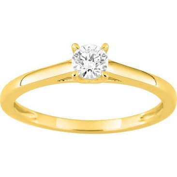 Bague solitaire or & diamant synthétique Stepec - 9KLGD024Y