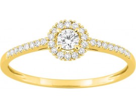 Bague solitaire or & diamants synthétiques Diamanti - 9KLGD030Y
