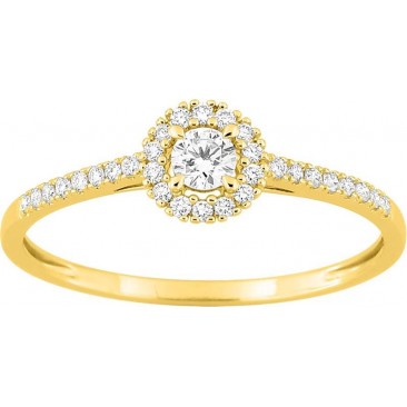 Bague solitaire or & diamants synthétiques Stepec - 9KLGD030Y
