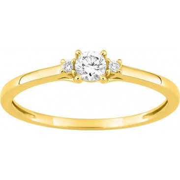 Bague solitaire or & diamants synthétiques Stepec - 9KLGD042Y