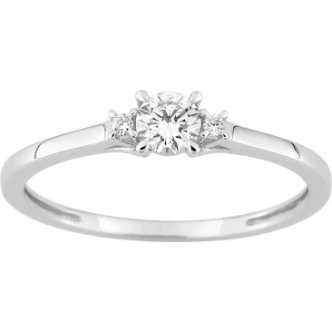 Bague solitaire or & diamants synthétiques Stepec - 9KLGD043W