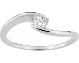 Bague solitaire or & diamant synthétique Stepec - 9KLGD067W