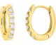 Boucles d'oreilles créoles diamants synthétiques or Stepec - 9KLGD080Y