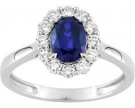 Bague or, saphir & diamant(s) synthétique(s) Diamanti - 9KLGS104W