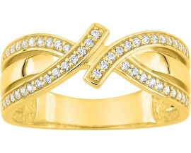 Bague plaqué or oxydes - 137077.1
