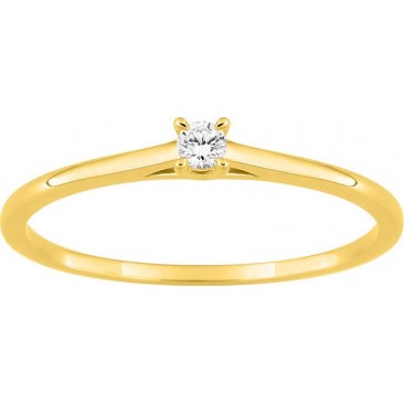 Bague solitaire or & diamant synthétique Stepec - 9KLGD020Y