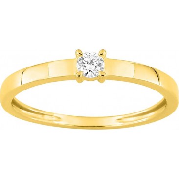 Bague solitaire or & diamant synthétique Stepec - 9KLGD026Y