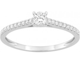 Bague solitaire or & diamants synthétiques Stepec - 9KLGD072W
