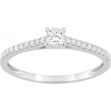 Bague solitaire or & diamants synthétiques Stepec - 9KLGD072W