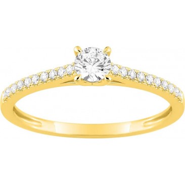 Bague solitaire or & diamants synthétiques Diamanti - 9KLGD073Y
