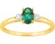 Bague or, émeraude & diamant(s) synthétique(s) Diamanti - 9KLGE109Y
