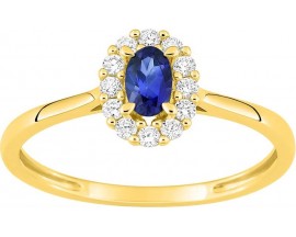 Bague or, saphir & diamant(s) synthétique(s) Diamanti - 9KLGS102Y