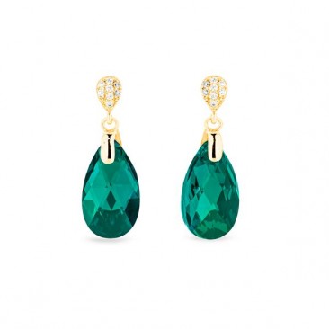 Boucles d'oreilles pendants argent et cristal Spark - G425EM