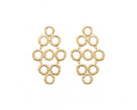 Boucles d'oreilles pendants plaqué or Stepec - IJPJXSPP