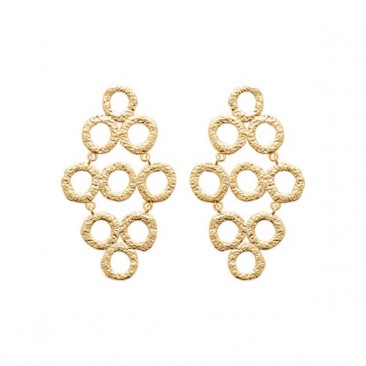 Boucles d'oreilles pendants plaqué or Stepec - IJPJXSPP