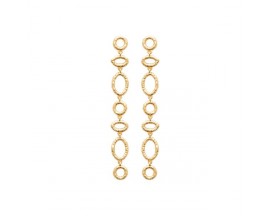 Boucles d'oreilles pendants plaqué or Stepec - IJPUIJPP