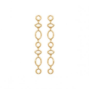 Boucles d'oreilles pendants plaqué or Stepec - IJPUIJPP