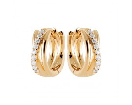 Boucles d'oreilles créoles plaqué or oxydes Stepec - IXXBIBP