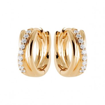Boucles d'oreilles créoles plaqué or oxydes Stepec - IXXBIBP