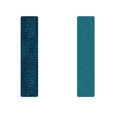 Simili cuir bague 12 mm Les Georgettes - Ecailles bleutées/Bleu Georgettes