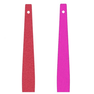Cuir bracelet Les Georgettes - Rose intense/Fuchsia métallisé 12 mm évasée