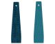 Cuir bracelet Les Georgettes - Ecailles bleutées/Bleu Georgettes 20 mm évasé