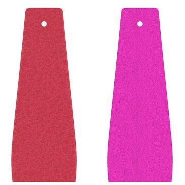Cuir bracelet Les Georgettes - Rose intense/Fuchsia métallisé 30 mm évasé