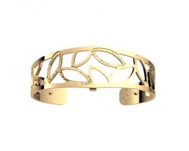 Bracelet manchette Les Georgettes - Jungle finition or 20 mm