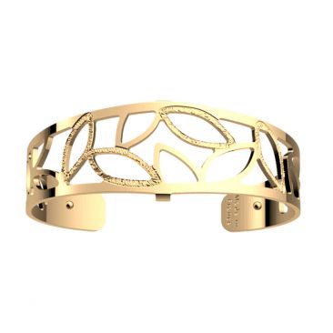 Bracelet manchette Les Georgettes - Jungle finition or 20 mm