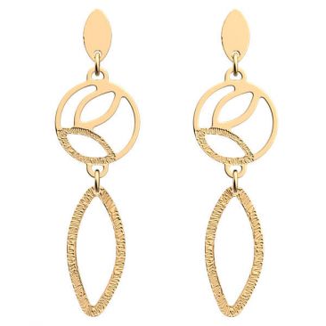 Boucles d'oreilles Les Georgettes - Jungle finition or 16 mm